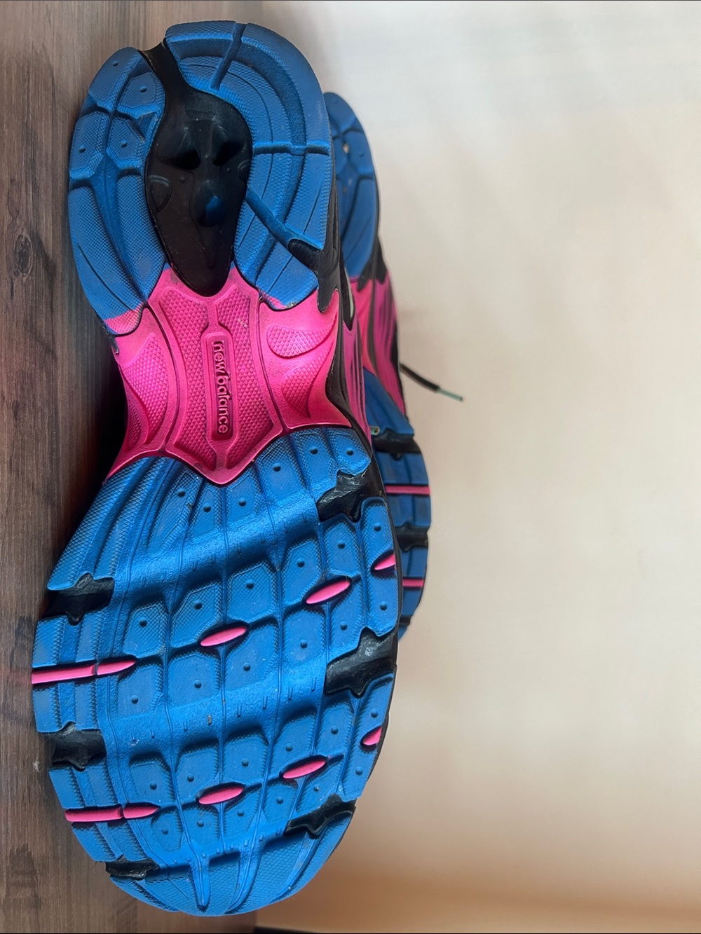 New Balance Men’s Black, Pink & Yellow Athletic Sneakers - Picture 4 of 5